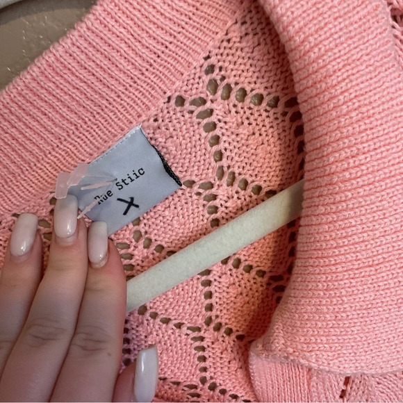 Rue Stiic Crotchet Alicia Maxi Knit Dress in Orchid A7 - Picture 5 of 5